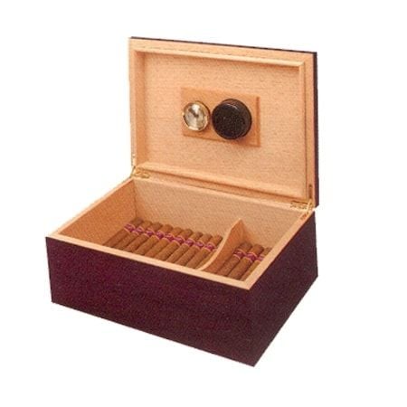 Rosewood Humidor With Cigars